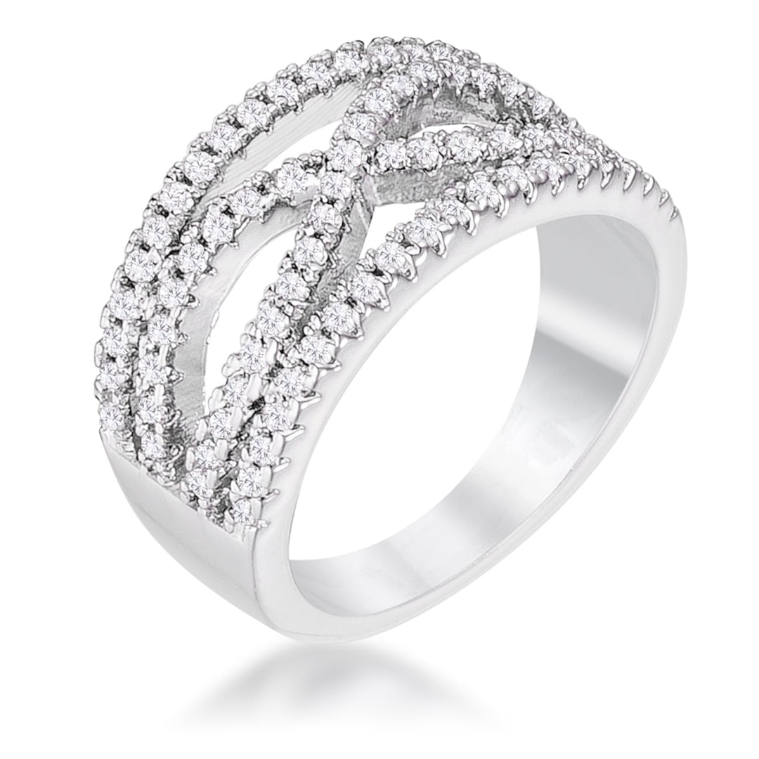 Round .40ct White Sapphire Infinity Wide Ring (1 of 2)