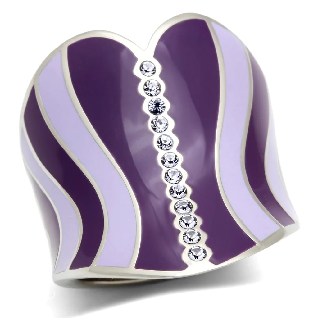 Bold .03ct White Topaz Two Tone Corset Ring (1 of 3)