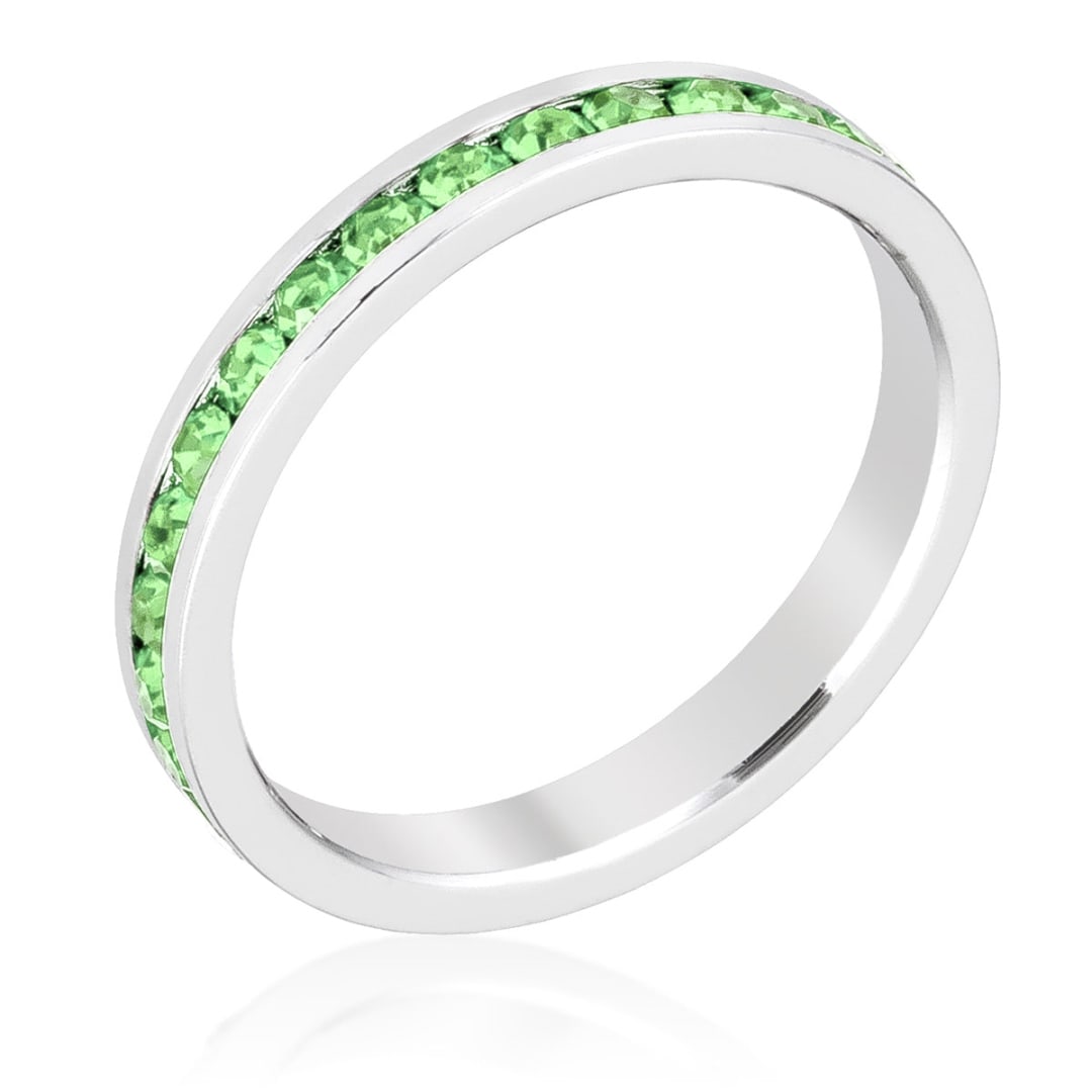 Elegant Round 0.35ct Peridot Eternity Band (1 of 5)