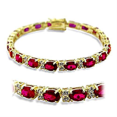 Round 14.60ct White Sapphire & Ruby Bracelet (1 of 1)