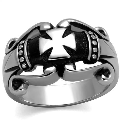 Iconic Iron Gothic Cross High Polish Ring (1 of 1)