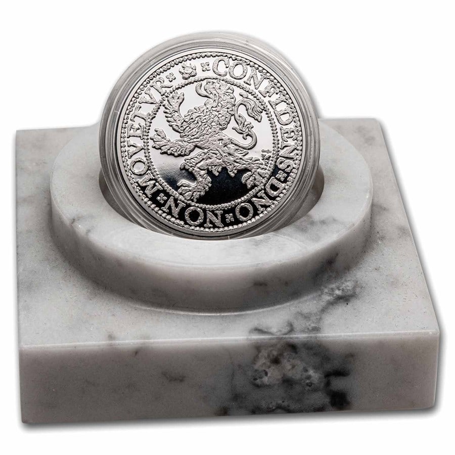 2023 2 Oz Silver Pf Lion Dollar W/ Marble Holder (1 of 5)