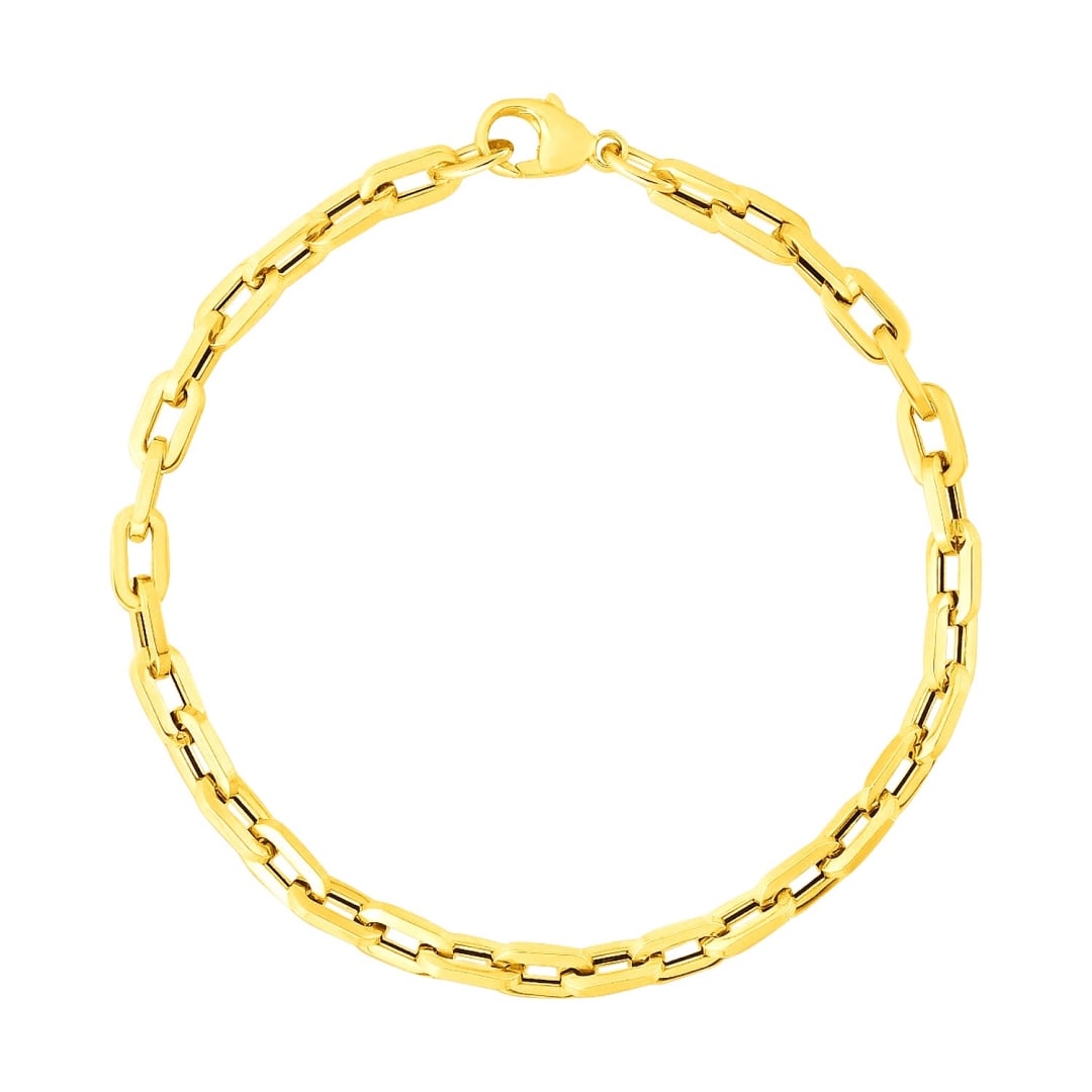 14k Gold Paperclip Chain Bracelet (1 of 1)