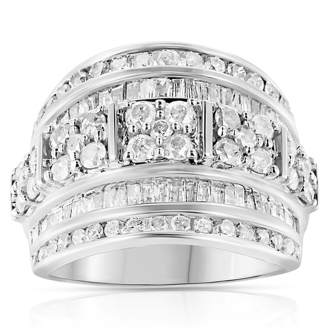 Exquisite 2.00ct Diamond Multi-row Cocktail Ring (1 of 6)