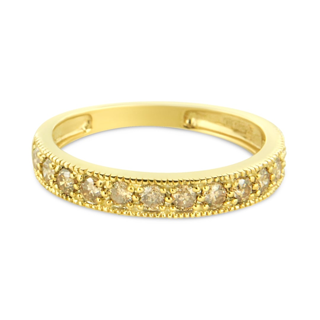Certified 10k Gold .50ct Diamond Milgrain Ring (1 of 6)