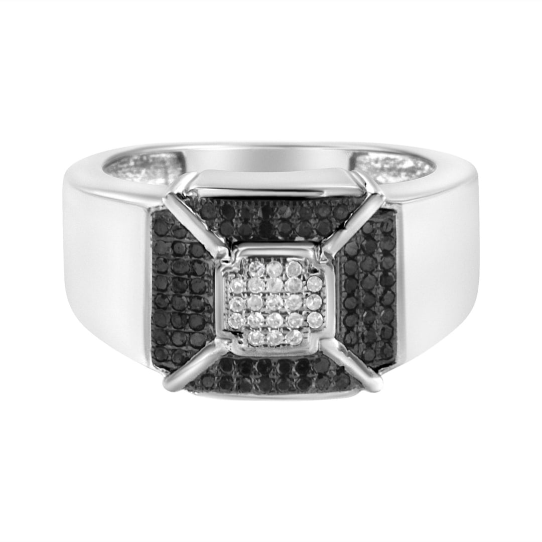 Brilliant .40ct Black & White Diamond Ring (1 of 5)