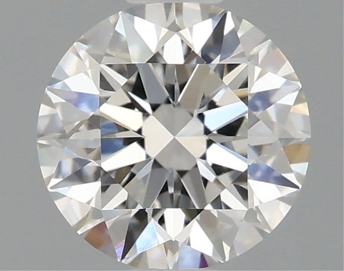 Igi Certified Round Cut .97ct Vs1 Lab Diamond: This igi-certified lab-grown round diamond weighs 0. 97 carats and boasts an f color grade and vs1 clarity. It features an excellent cut, polish, and symmetry with no fluorescence. The diamond measure