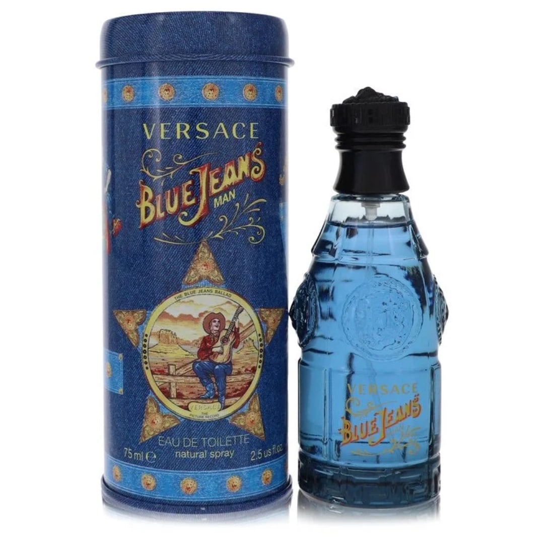 Versace Blue Jeans Men's 2.5 Oz Spray: New, guaranteed authentic cologne! Eau de toilette (new packaging)