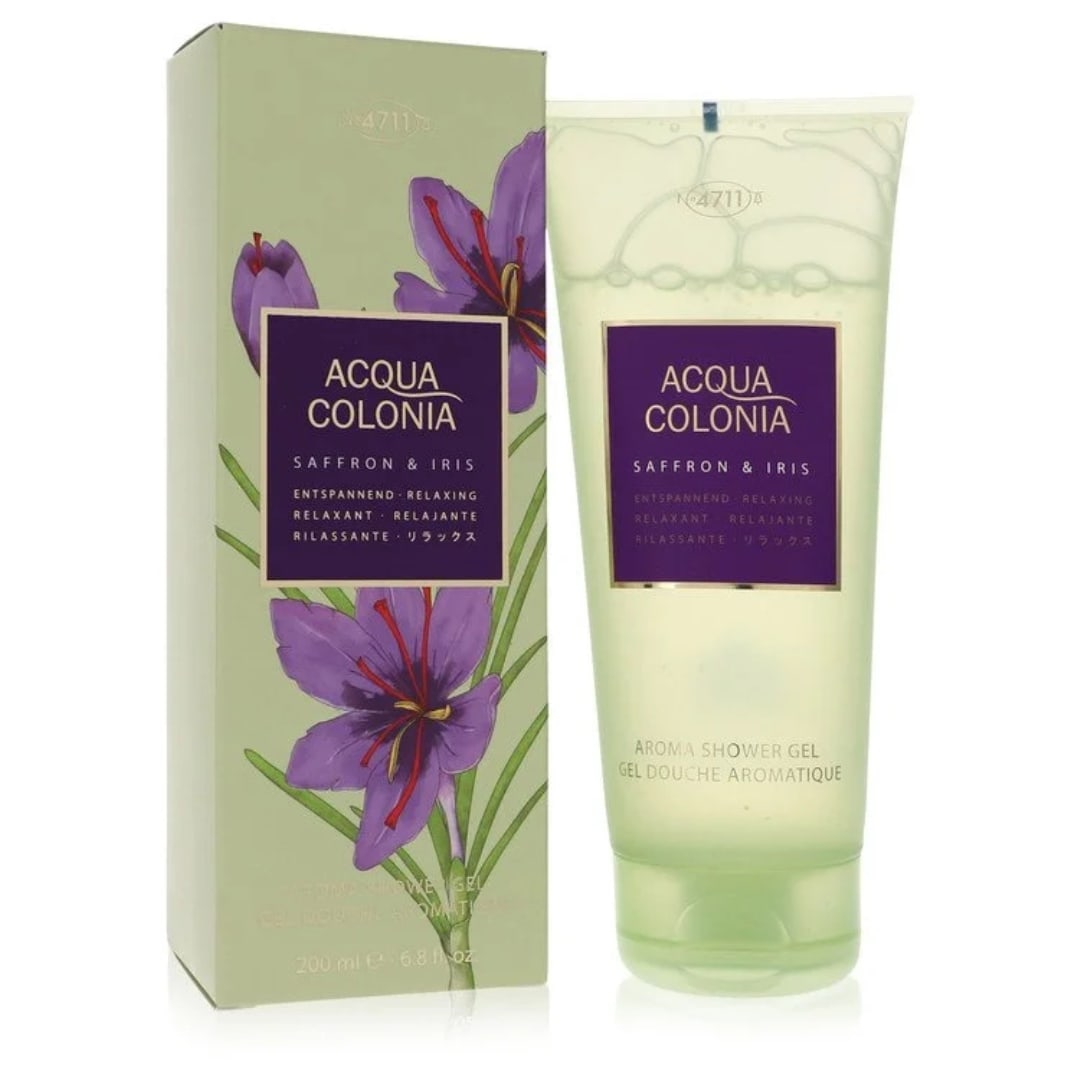 4711 Acqua Colonia Saffron & Iris 6.8oz Shower Gel: New, guaranteed authentic shower gel for women's