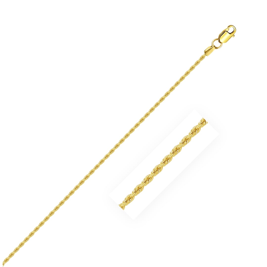 14k Gold Solid Rope Chain 1.25mm (1 of 3)