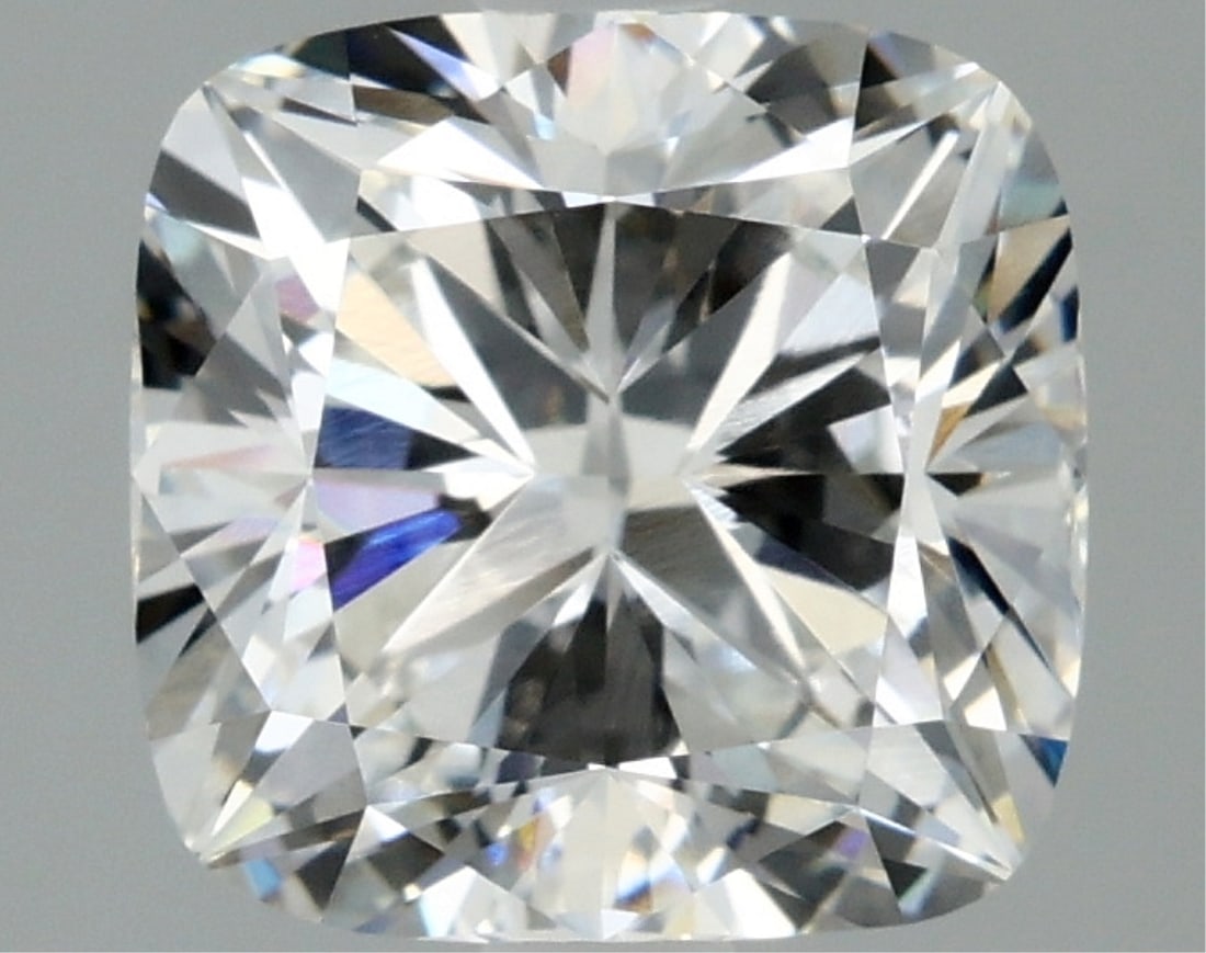 Igi Certified Cushion Cut 2.55ct Vs1 Lab Diamond: This igi-certified lab-grown cushion-cut diamond weighs 2. 55 carats. It features f color and vs1 clarity, with excellent polish and excellent symmetry with no fluorescence. The diamond measures 7. 96