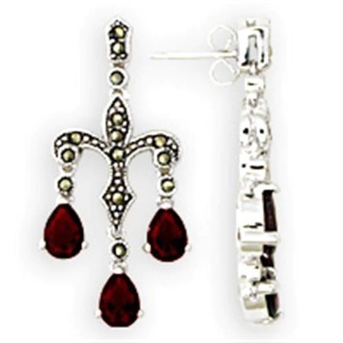 Pear Cut 4.50ct Ruby Cross Dangle Earrings (1 of 1)