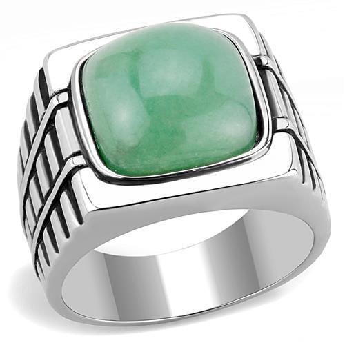 Stylish 13.20ct Jade Watch Strap Band Ring: Size 8. Made with stainless steel high polished. Weight (approx): 14. 09 (g) center stone size: 13,13 mm