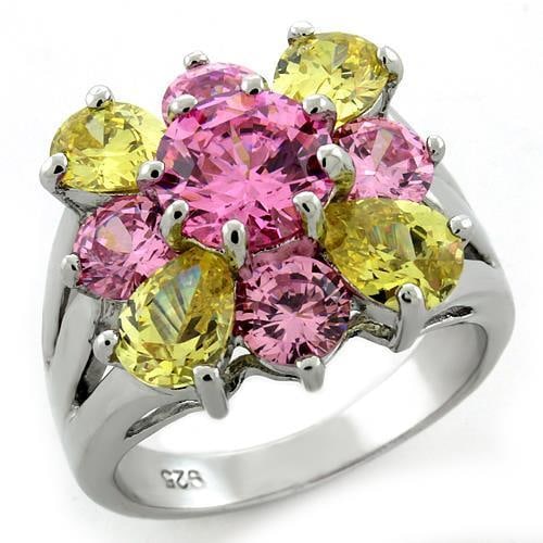 Lustrous 5.00ct Pink & Yellow Topaz Cocktail Ring (1 of 1)