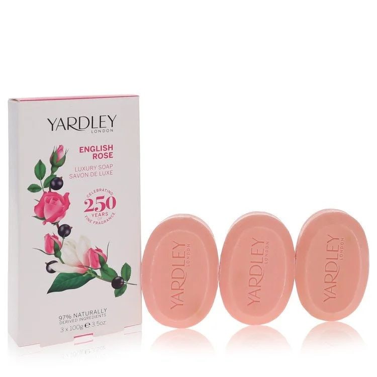 Yardley London English Rose 3 X 3.5oz Luxury Soap: New, guaranteed authentic soap for women's