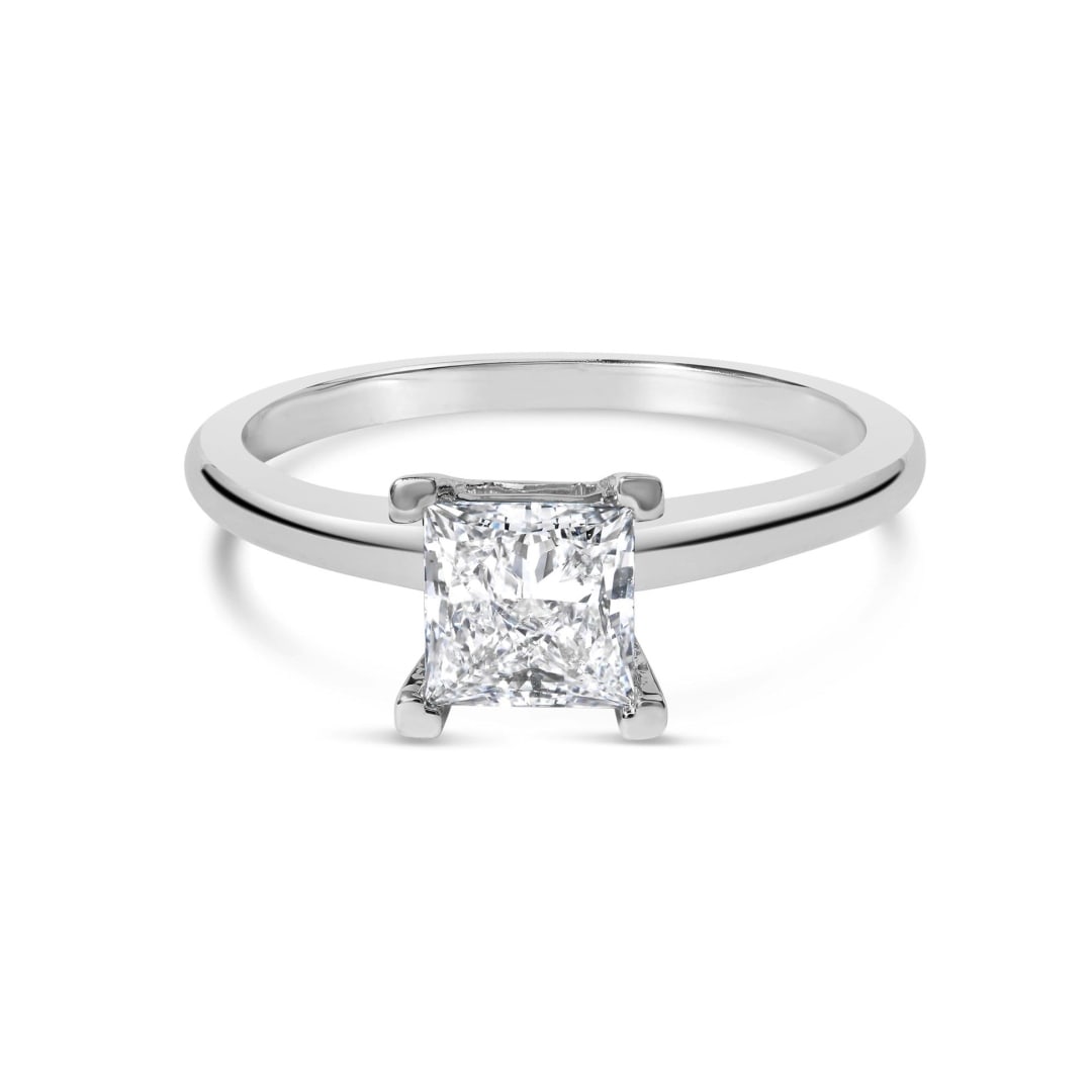 14k Gold Princess 1.00ct Diamond Solitaire Ring (1 of 4)