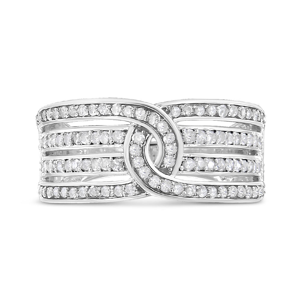 Exquisite .50ct Diamond Multi-row Interlocked Ring (1 of 6)