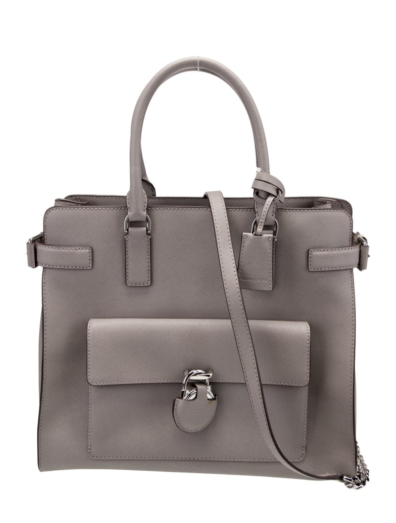 Michael Kors Grey Saffiano Leather Shoulder Bag (1 of 5)