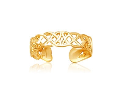 14k Gold Celtic Knot Motif Toe Ring (1 of 1)