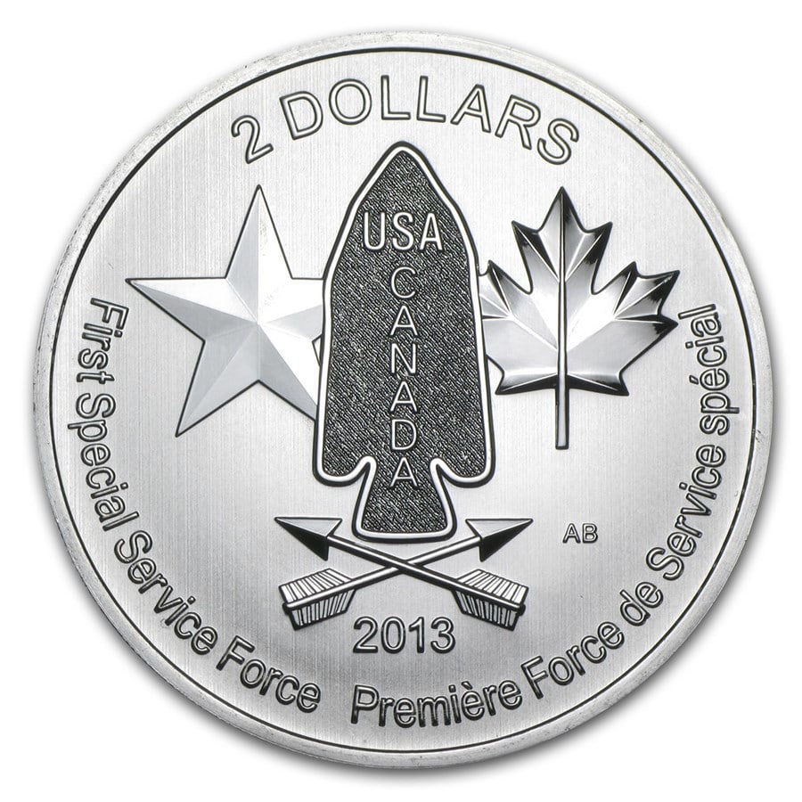 2013 Canada 3/4 Oz Silver $2 Devil's Brigade (1 of 2)