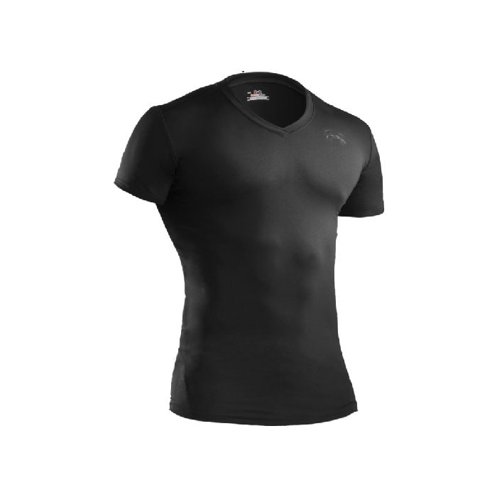 Under Armour 3xl Tactical Heatgear V-neck Black: This men's heatgear compression v-neck t-shirt in 3x-large and black provides lightweight, field-tested heatgear fabric for soft, durable comfort next to your skin. The 4-way stretch construction enha