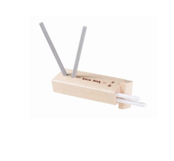 Lansky Sharpeners 4 Rod Deluxe Turn Box Sharpener: This sharpening system includes a hardwood turn box with built in rod storage, equipped with four 5 inch alumina ceramic rods. It offers two pre set knife sharpening angles (20 degrees & 25 degrees), 