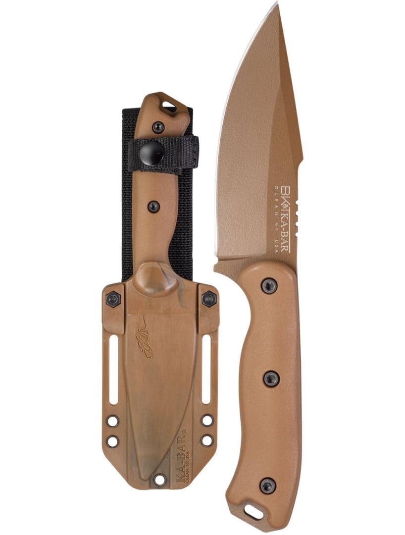 Ka Bar Burnt Bronze Celcon Sheath Str Edge Knife (1 of 1)