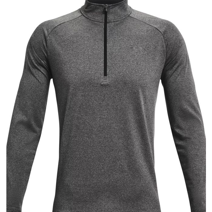 Under Armour Men's 4xl Zip Long Sleeve Carbon: This men's ua tech 1/2 zip long sleeve in carbon heather, size 4x-large, is crafted with quick-drying, ultra-soft ua tech fabric for a natural feel. It wicks sweat, dries fast, and features anti-odor 