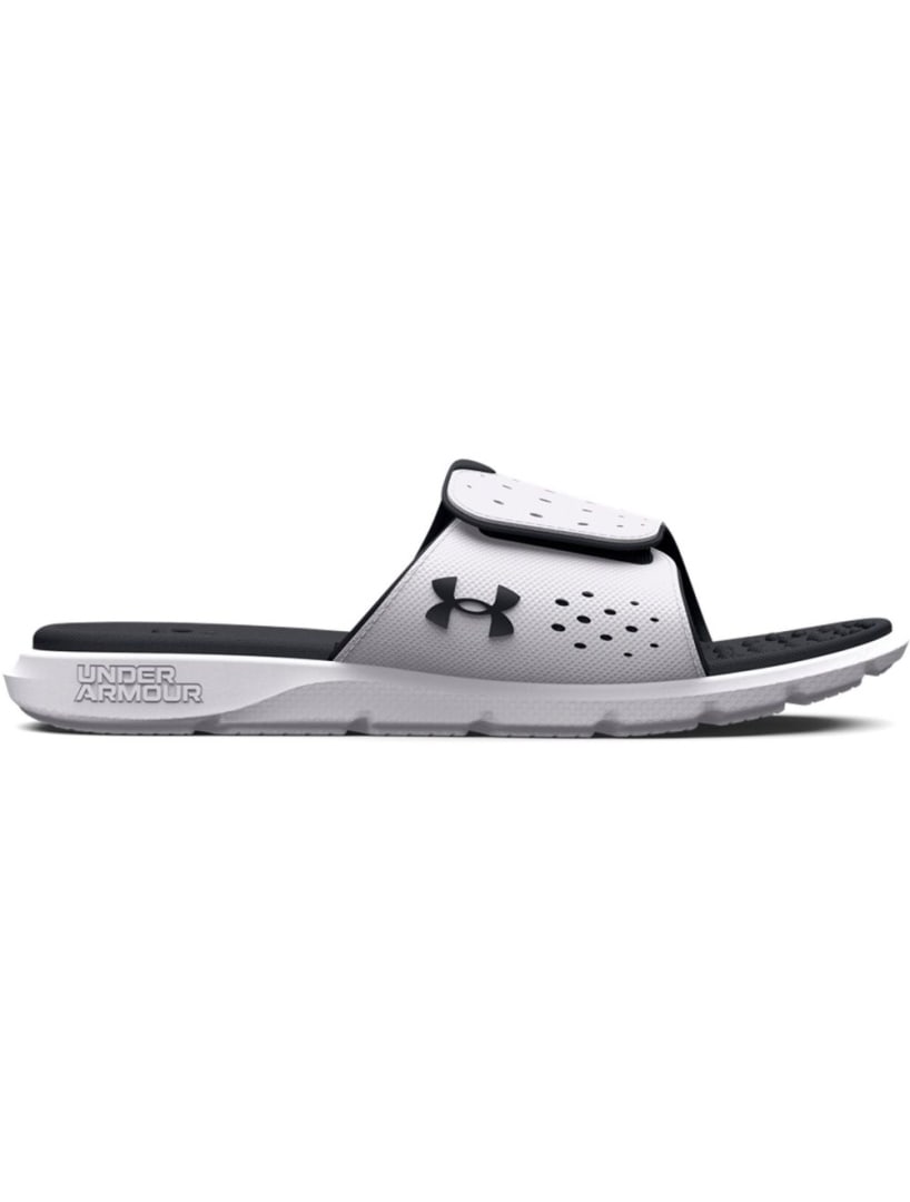 Under Armour Size 8 White/black Women's Slides (1 of 1)