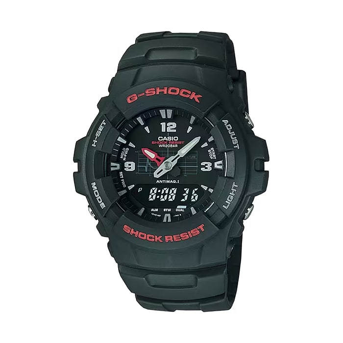 Casio G-shock Classic Ana-digi Men's Watch 45mm: This casio g-shock classic analog-digital 45mm watch combines durability and functionality for an unbeatable timekeeping experience. Featuring shock and magnetic resistance along with 200-meter water