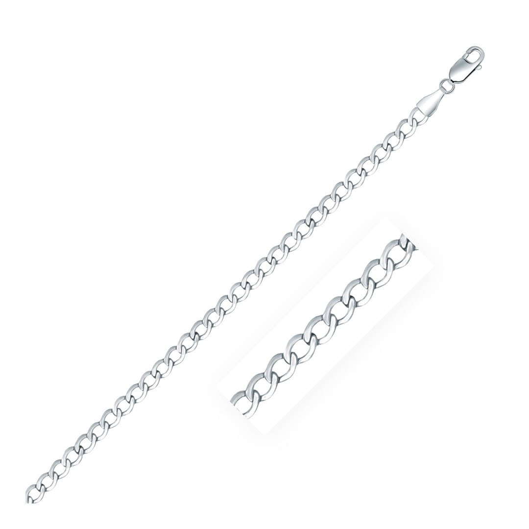 Sterling Silver High Polished Curb Chain 3.7mm (1 of 2)