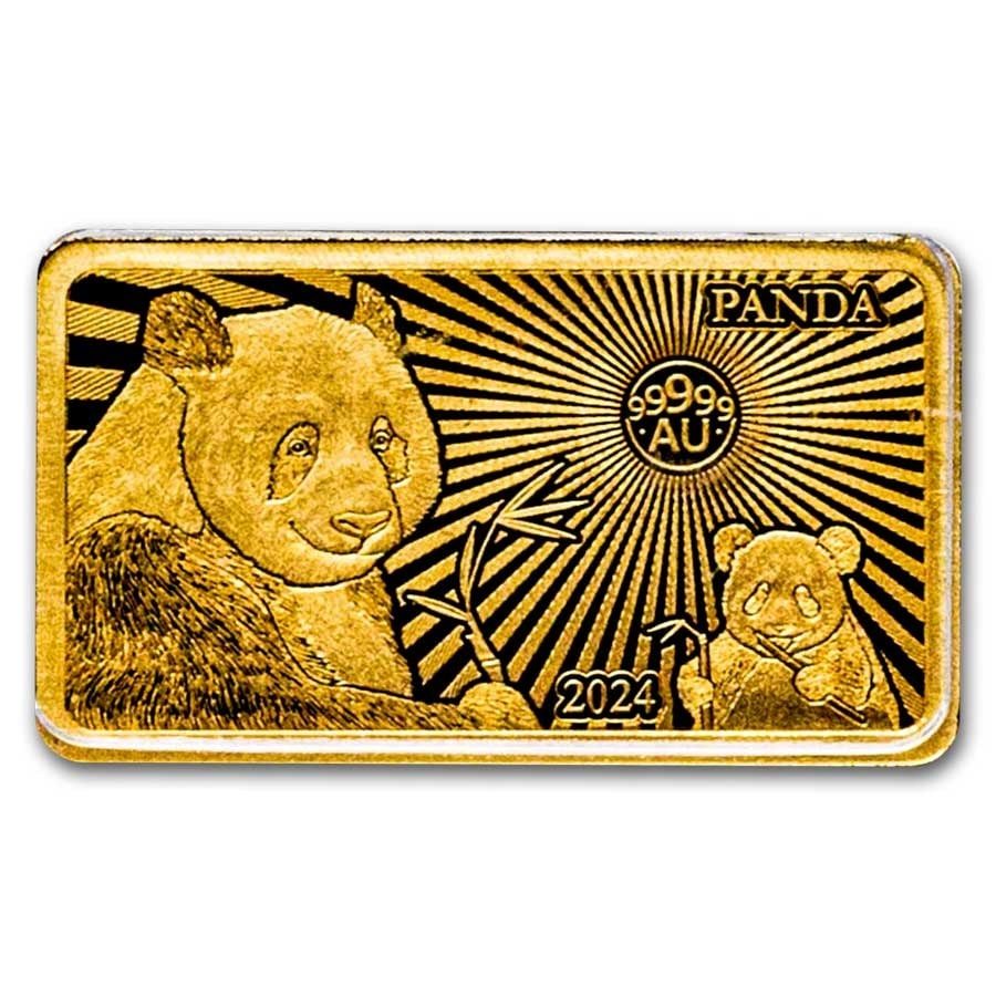 2024 1/100 Oz Gold Panda Bar Coin (1 of 4)