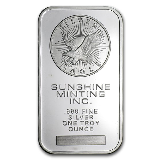 1 Oz Sunshine Silver Bar (1 of 2)