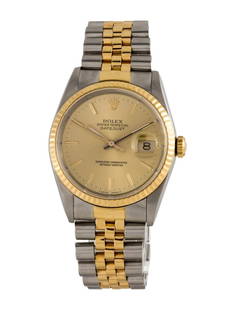 Rolex Datejust 18k Gold Auto Gold Dial Men's 36mm: Condition is good, pre-owned. Details: gold dial, jubilee bracelet with deployant clasp, fits a wrist size of 7. 5" or smaller, collection: oyster perpetual, model name: datejust, serial number: