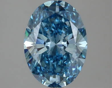 Fancy Blue Oval Cut 3.01ct Si1 Lab Diamond: This igi-certified lab-grown oval-cut diamond weighs 3. 01 carats and boasts a stunning fancy vivid blue color with si1 clarity. It features excellent polish and excellent symmetry with no