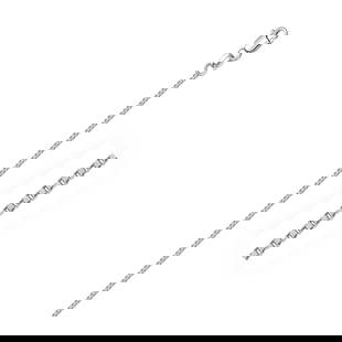 14k White Gold Classic Box Chain 1.0mm: Size: 16''. This classic box chain comes in 14k white gold and has a width of 1. 0 millimeters. Chain information: width: 0. 04 inches, chain type: box, clasp type: lobster-claw, approximate weight: