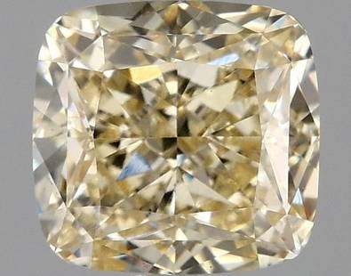 Fancy Yellow Cushion Cut 1.59ct Vs1 Lab Diamond: This igi-certified lab-grown cushion cut diamond weighs 1. 59 carats and features a fancy light yellow color with vs1 clarity. It features excellent polish and excellent symmetry. With no