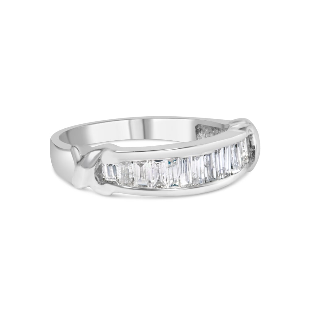 Dazzling .50ct Diamond X-station Wedding Ring (1 of 6)