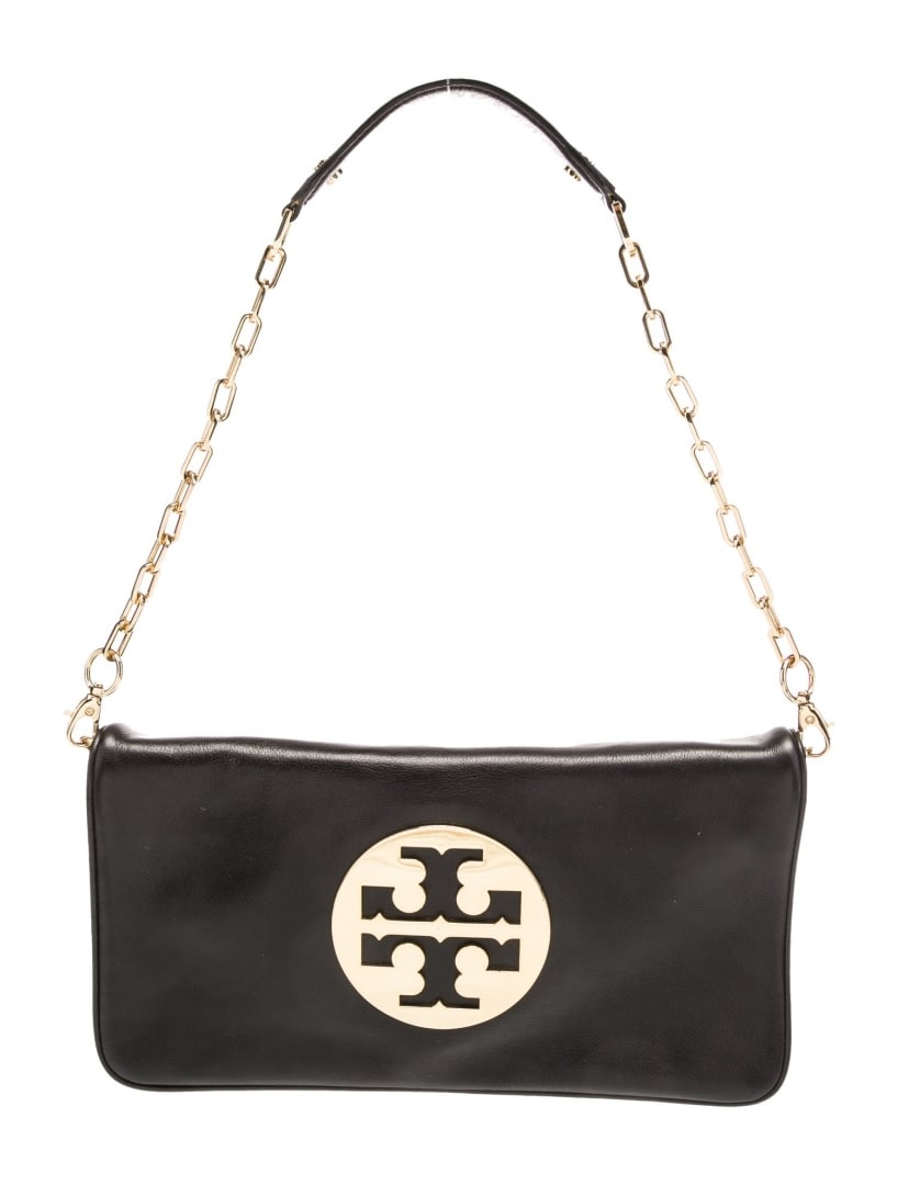 Tory Burch Black Leather Chain-link Shoulder Bag (1 of 5)