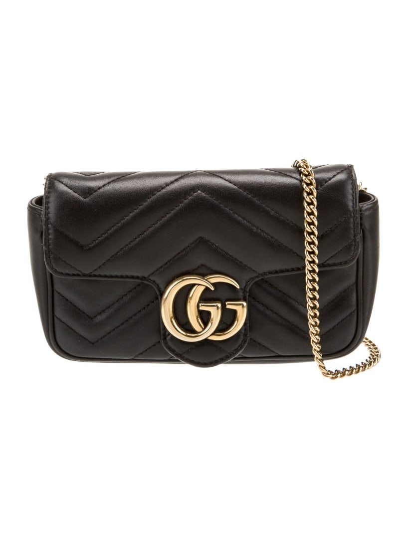 Gucci Marmont Super Mini Black Leather Clutch (1 of 6)