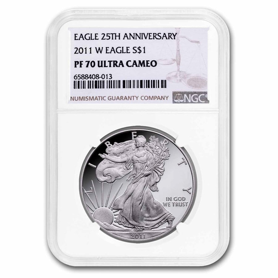 2011-w 1 Oz Ag American Silver Eagle Pf-70 Ngc (1 of 3)