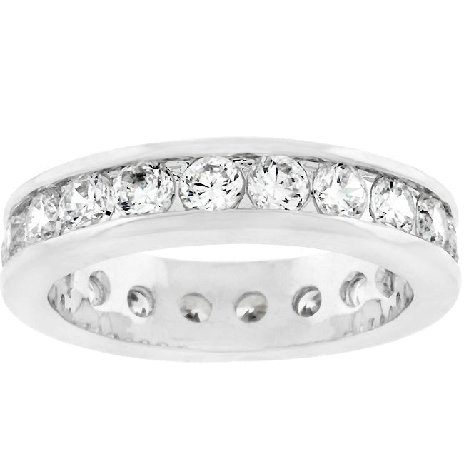 Dazzling Round 2.20ct White Topaz Eternity Band (1 of 1)