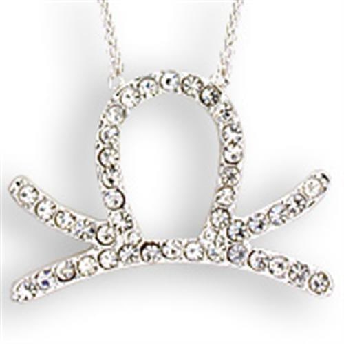 Pretty .11ct White Sapphire Libra Zodiac Necklace (1 of 1)