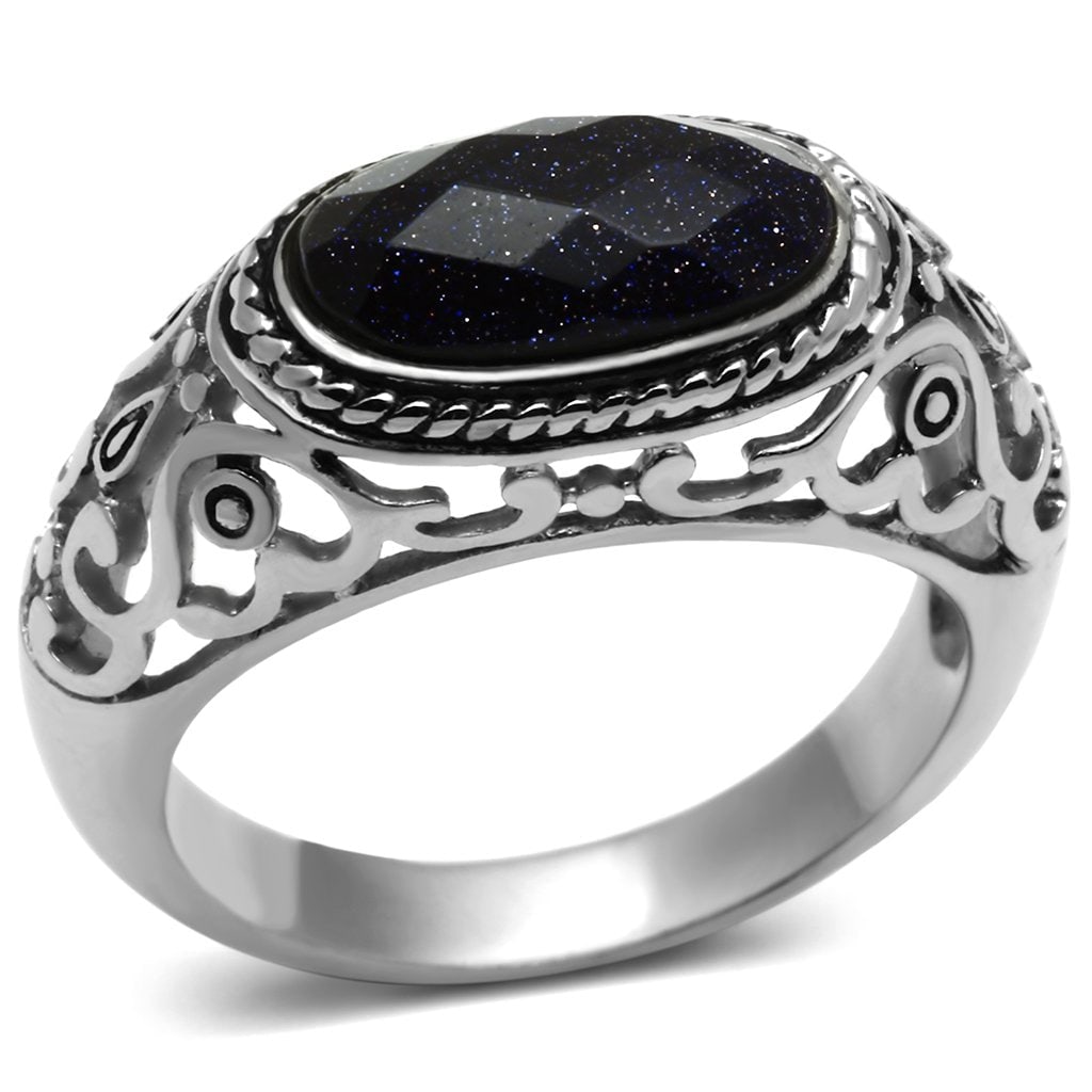 Enchanting 3.16ct Blue Sandstone Filigree Ring (1 of 3)