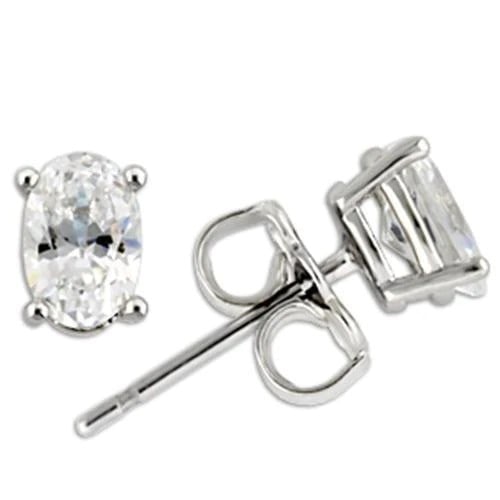 Oval Cut 1.00ct White Sapphire Stud Earrings (1 of 2)