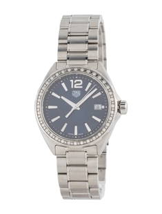 Tag Heuer Formula 1 Ss Blue Dial Qtz Women's 35mm: Condition is good, pre-owned. Details: blue dial, fits a wrist size of 7" or smaller, collection: formula 1, serial number: wa*****, movement: quartz, complications: date, case shape: round, case mate