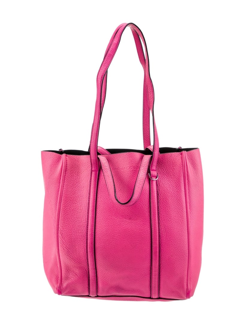 Marc Jacobs Pink Lthr Flat Handles Snap Cls Tote (1 of 5)