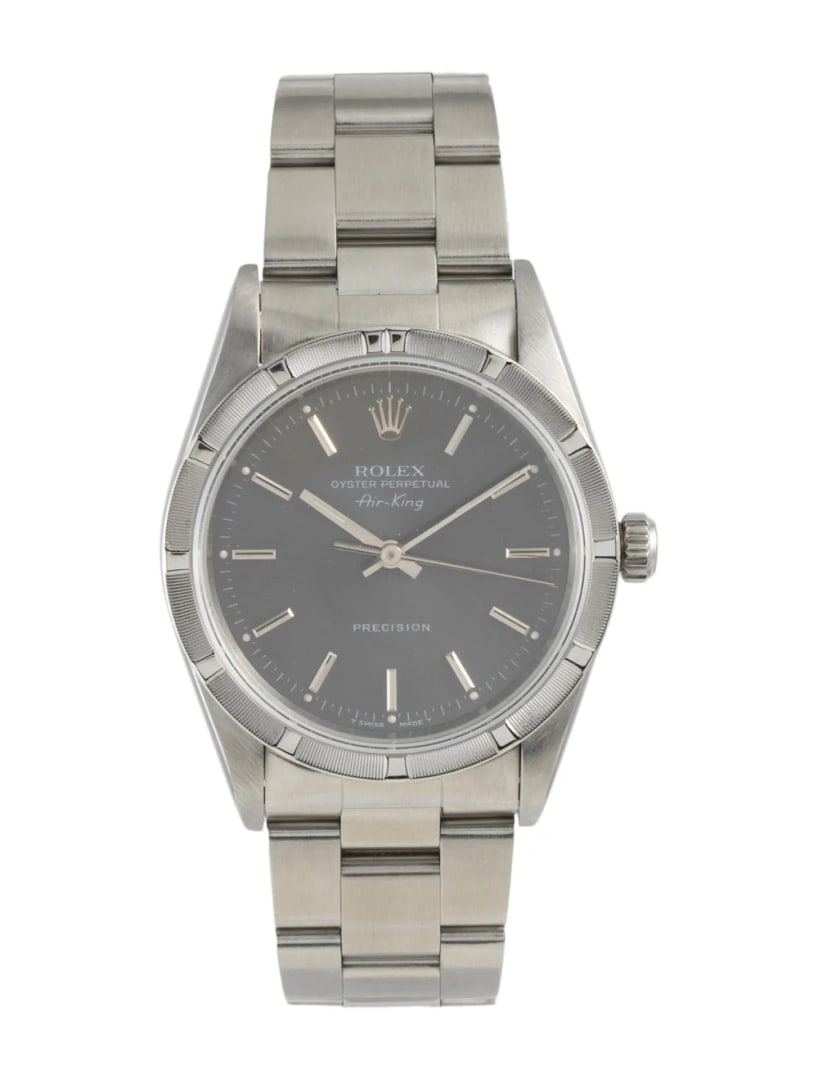 Rolex Air-king Ss Gray Dial Auto Unisex 34mm (1 of 4)