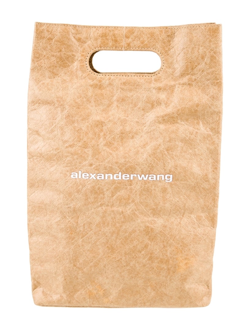 Alexander Wang Neutrals Graphic Top Hdl Bag: Condition is: very good, pre-owned. Details: neutrals, graphic print, cutout handles, twill lining, open top, handle drop: 1. 5", height: 12. 25", width: 8", depth: 4. 25", gender: women. Condition: m