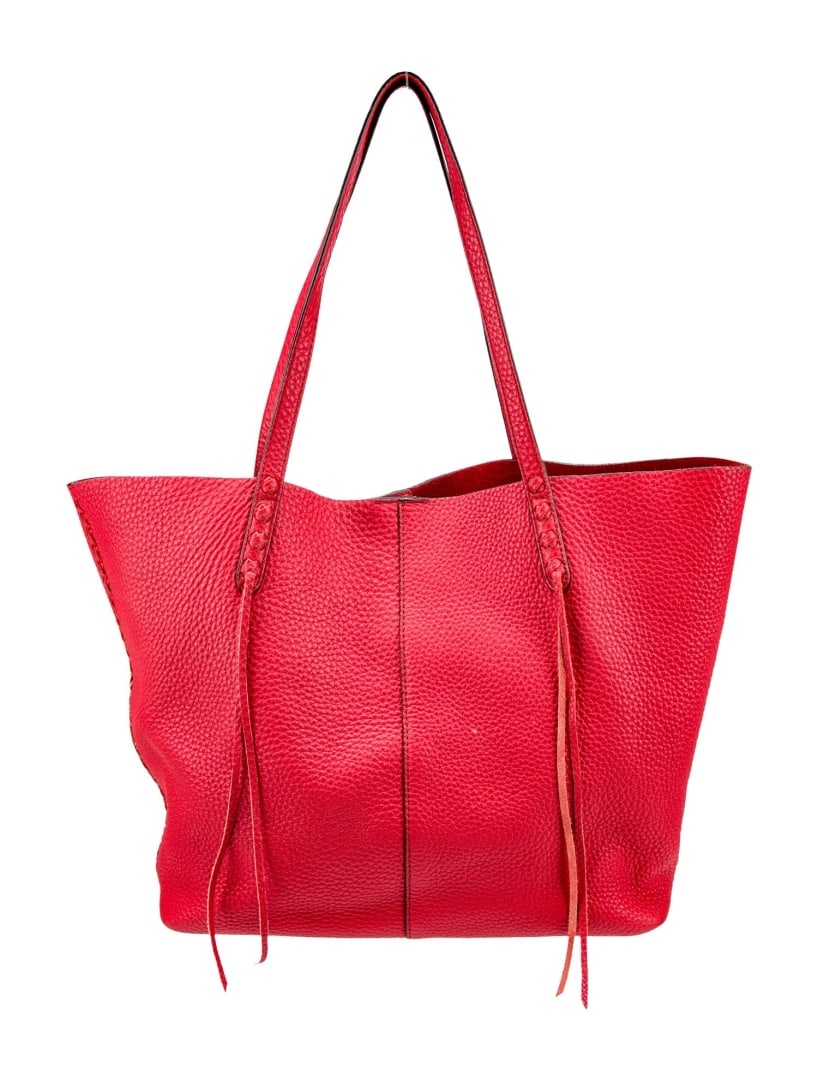 Rebecca Minkoff Red Leather Braided Shldr Bag (1 of 5)
